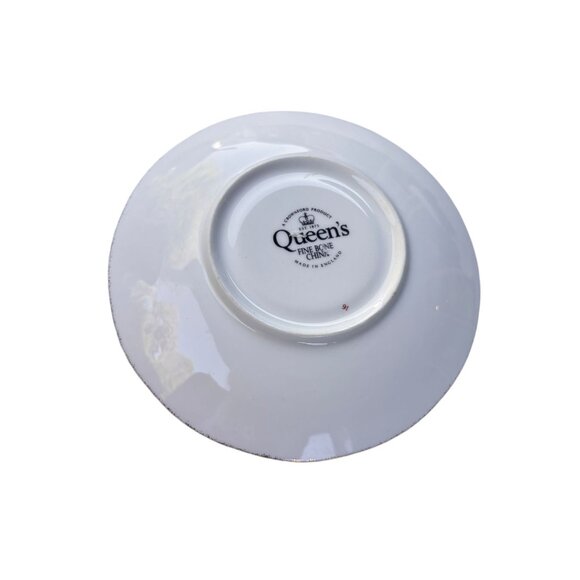 Queens Churchill Fine Bone China Floral Teacup & Saucer Set Gold Trim - Picture 8 of 8